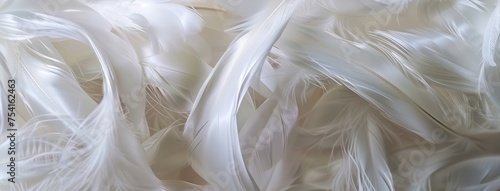 Soft White Feather Texture Elegance