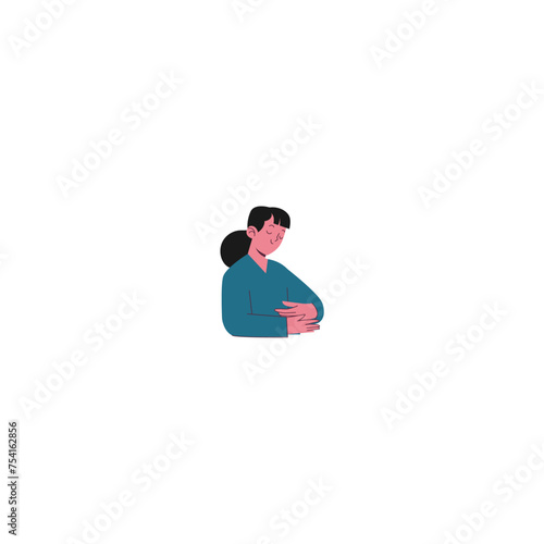 Set of enthusiastic mother poses with children on Mother's Day girl