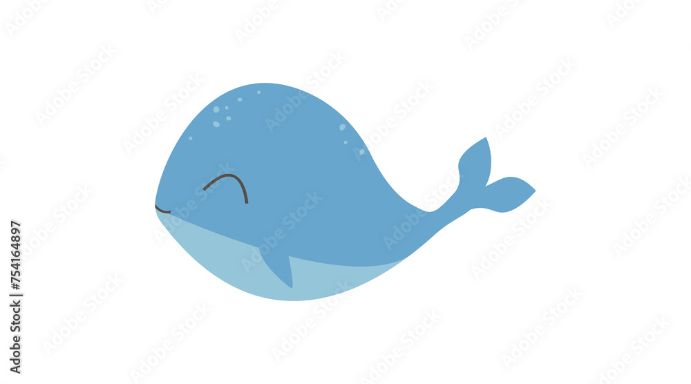 Cute whale in kawaii style. Marine mammal, fish, ocean, fauna, underwater world. Vector illustration eps 10. Cute whale in kawaii style. Marine mammal, fish, ocean, fauna, underwater world. Vector illustration eps 10.