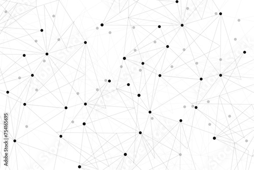  White background with connecting dots and lines