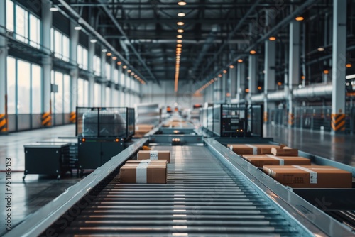 Automated logistics center with parcels and robotic sorting systems