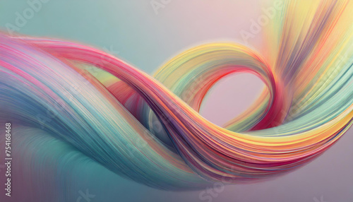 Oil painting wavy background with swirl, light color waves lines. Abstract wavy background