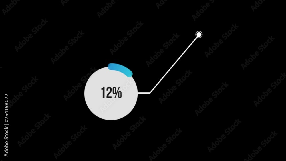 Animated Pie Chart Infographics Highlighting 12 Percent Call Out. Perfect for Presentations and Business Reports Animated Pie Chart Infographics Highlighting 12 Percent Call Out. Perfect for Presentations and Business Reports