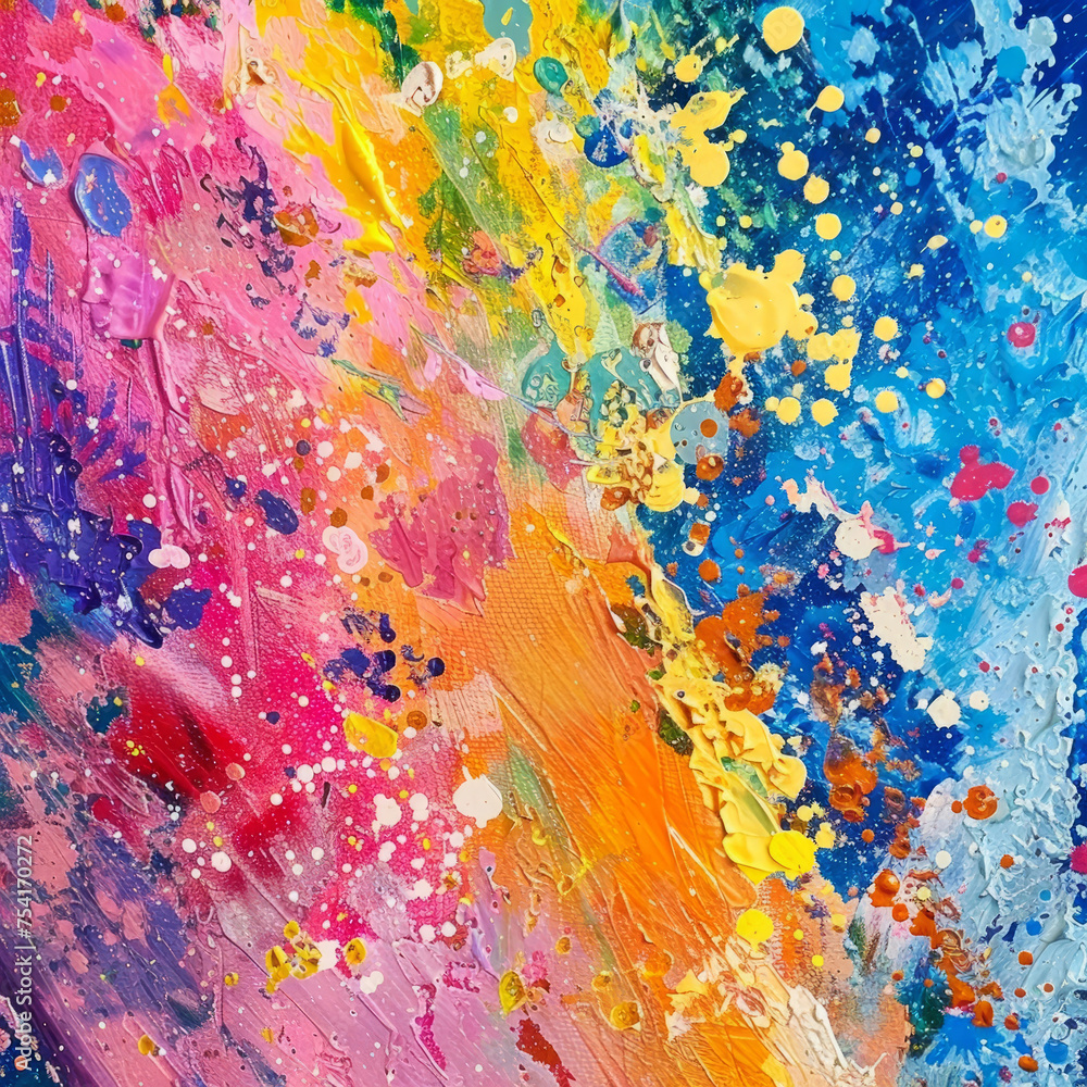 Abstract background with splashes of multicolored colors
