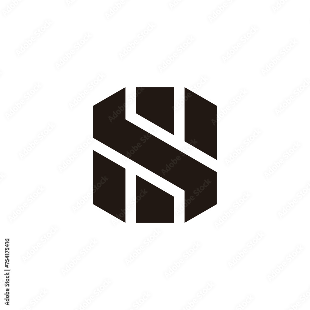 letter s stripes geometric simple logo vector letter s stripes geometric simple logo vector