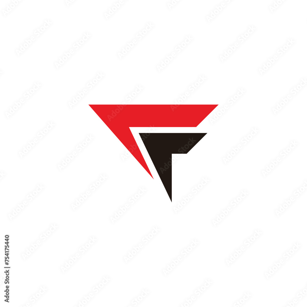 letter f arrows shadow simple geometric vector letter f arrows shadow simple geometric vector