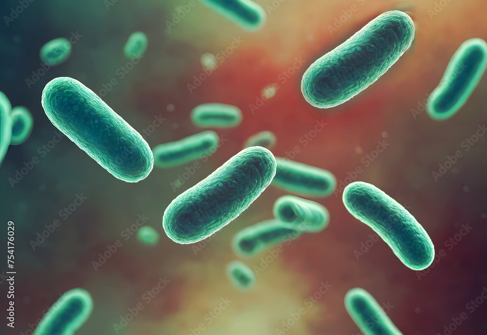 Pictures of viruses and bacteria that live in the human body or in animals and the air that are both beneficial. or not useful Concept of caring for human hygiene Pictures of viruses and bacteria that live in the human body or in animals and the air that are both beneficial. or not useful Concept of caring for human hygiene