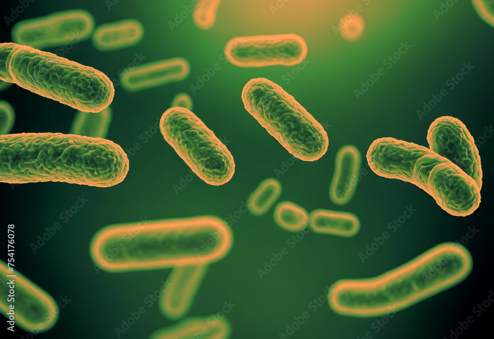 Pictures of viruses and bacteria that live in the human body or in animals and the air that are both beneficial. or not useful Concept of caring for human hygiene Pictures of viruses and bacteria that live in the human body or in animals and the air that are both beneficial. or not useful Concept of caring for human hygiene