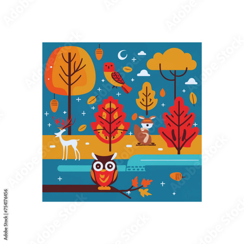 Beautiful flowers int he spring vector illustration
