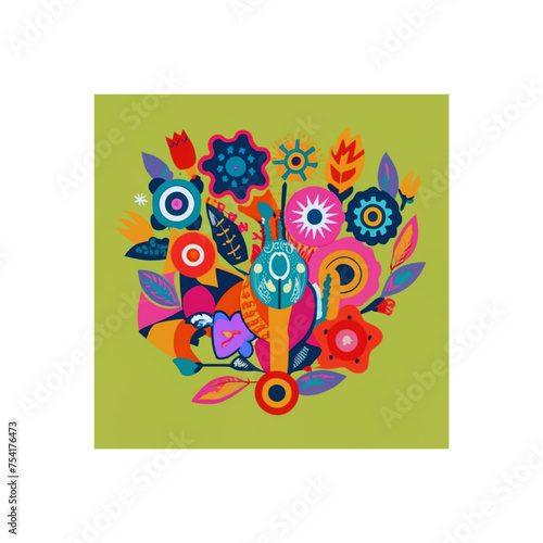 Beautiful flowers int he spring vector illustration
