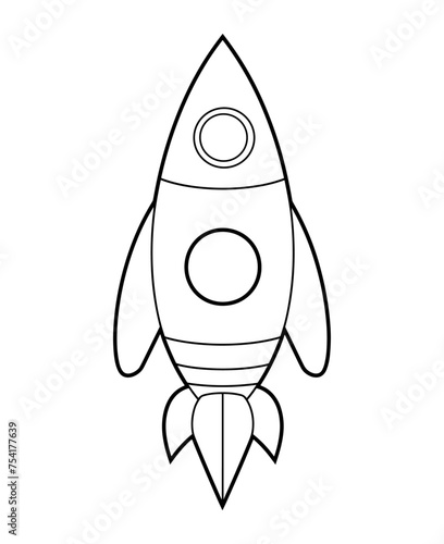 Space ship vector icon. Rocket icon. Startup sign and symbol. Rocket launcher icon
