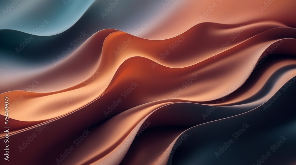 Melodic curves of blue and orange twist into a captivating silky design Melodic curves of blue and orange twist into a captivating silky design