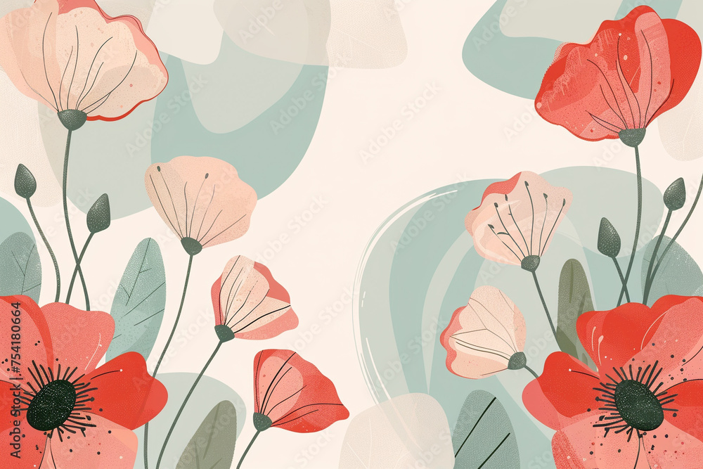 pattern with poppies pattern with poppies