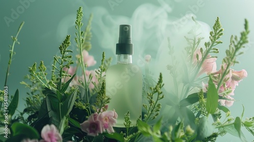 Aromatherapy Floral Spray Amidst Greenery