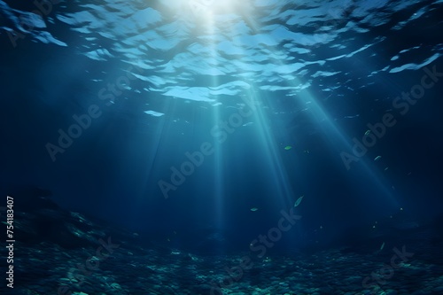 Abstract underwater backgrounds with sun beam and water ripple 