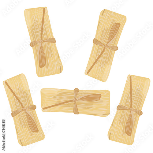 vector of Mexican Tamales. Mexican food concept. 