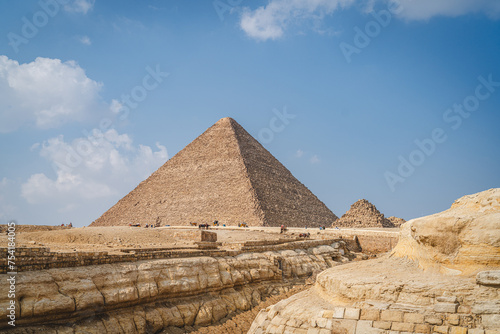 Cairo, Egypt - October 26, 2022. View of the Great Pyramid of Giza, Cairo. photo
