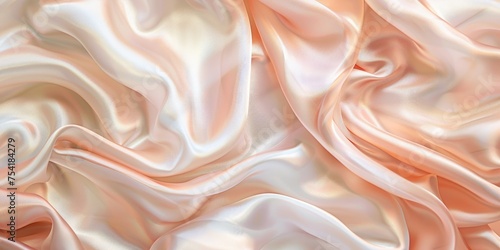 Light pink, delicate peach, beige, white, silk. Generative Ai
