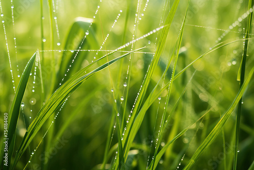 dew drop on the leaves.