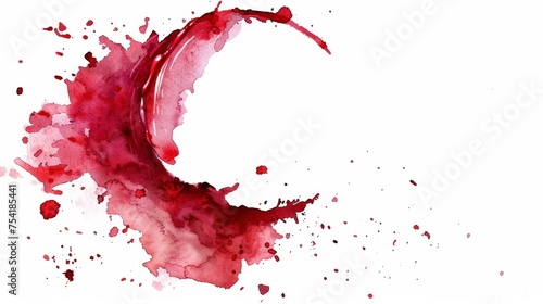 Wine stain red, stain stamp spot paper wine, winery blot trace photo