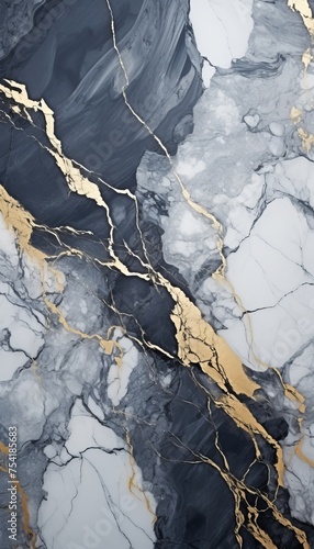 Elegant marbling texture with luxurious marble and gold veins for stylish background design