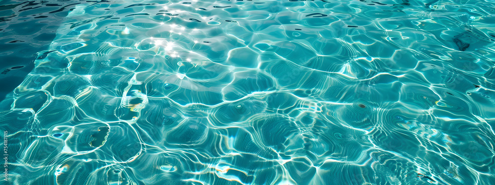 Blue turquoise ripple pool water