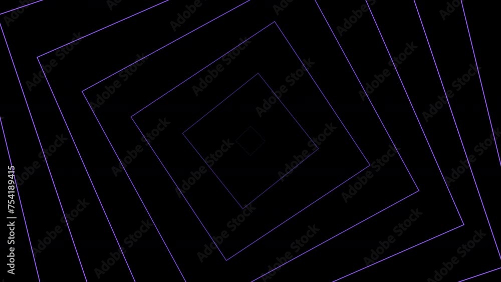 geometric square seamless animated looping motion graphic on black ...