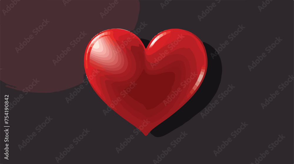 Red shiny heart vector illustration