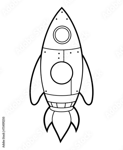 Space ship vector icon. Rocket icon. Startup sign and symbol. Rocket launcher icon