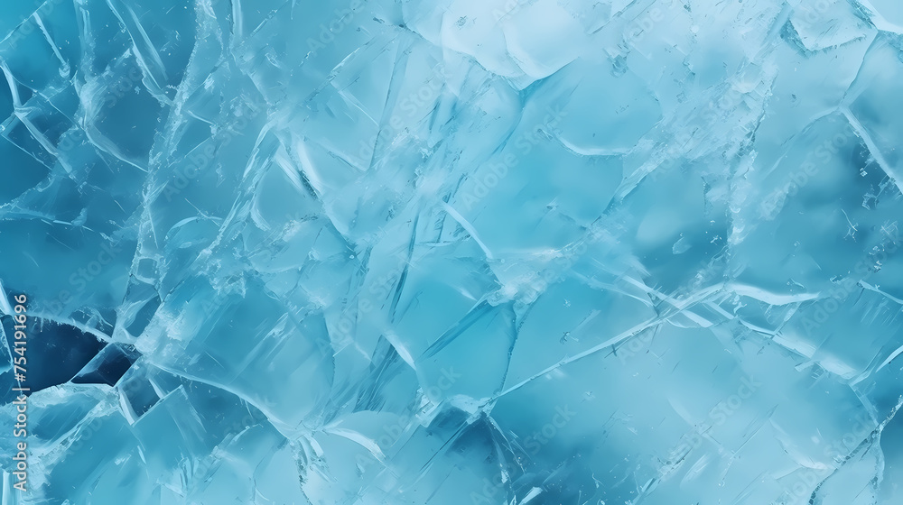 Obraz premium Beautiful winter natural blue frozen surface texture
