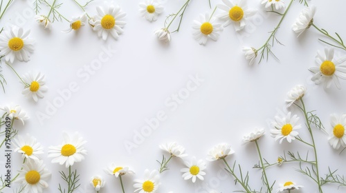 chamomile flowers background. © Yahor Shylau 