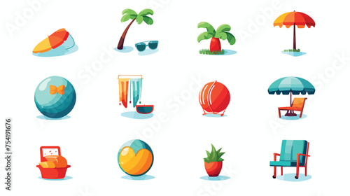Summer and vacation vector illustration © Blue