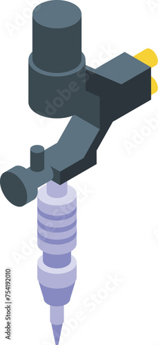 Tattoo machine needle icon isometric vector. Person art. Ink adult person