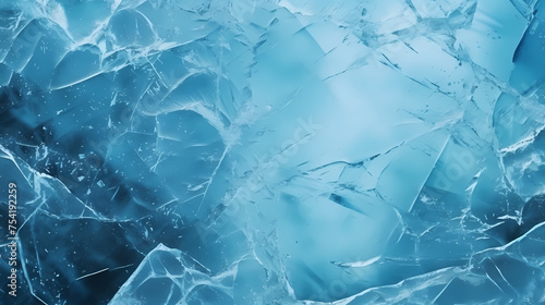 Wallpaper Mural Beautiful winter natural blue frozen surface texture Torontodigital.ca