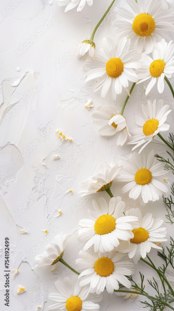 chamomile flowers background. chamomile flowers background.
