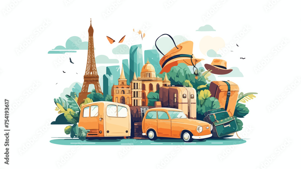 Travel insurance vector illustration