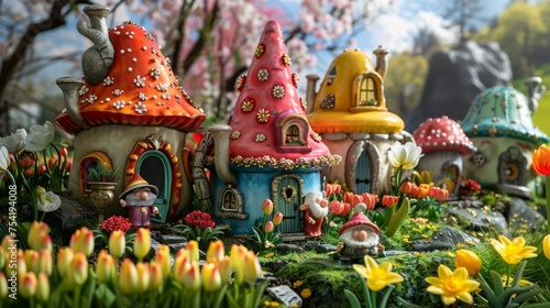 Fantasy-themed fairy garden...