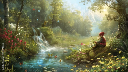 A tranquil illustration of ...