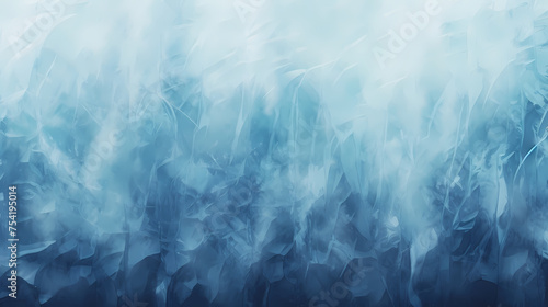 Beautiful winter natural blue frozen surface texture