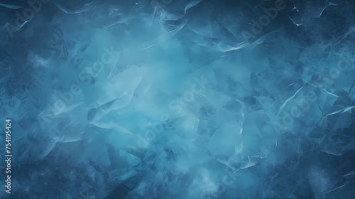 Beautiful winter natural blue frozen surface texture © ma