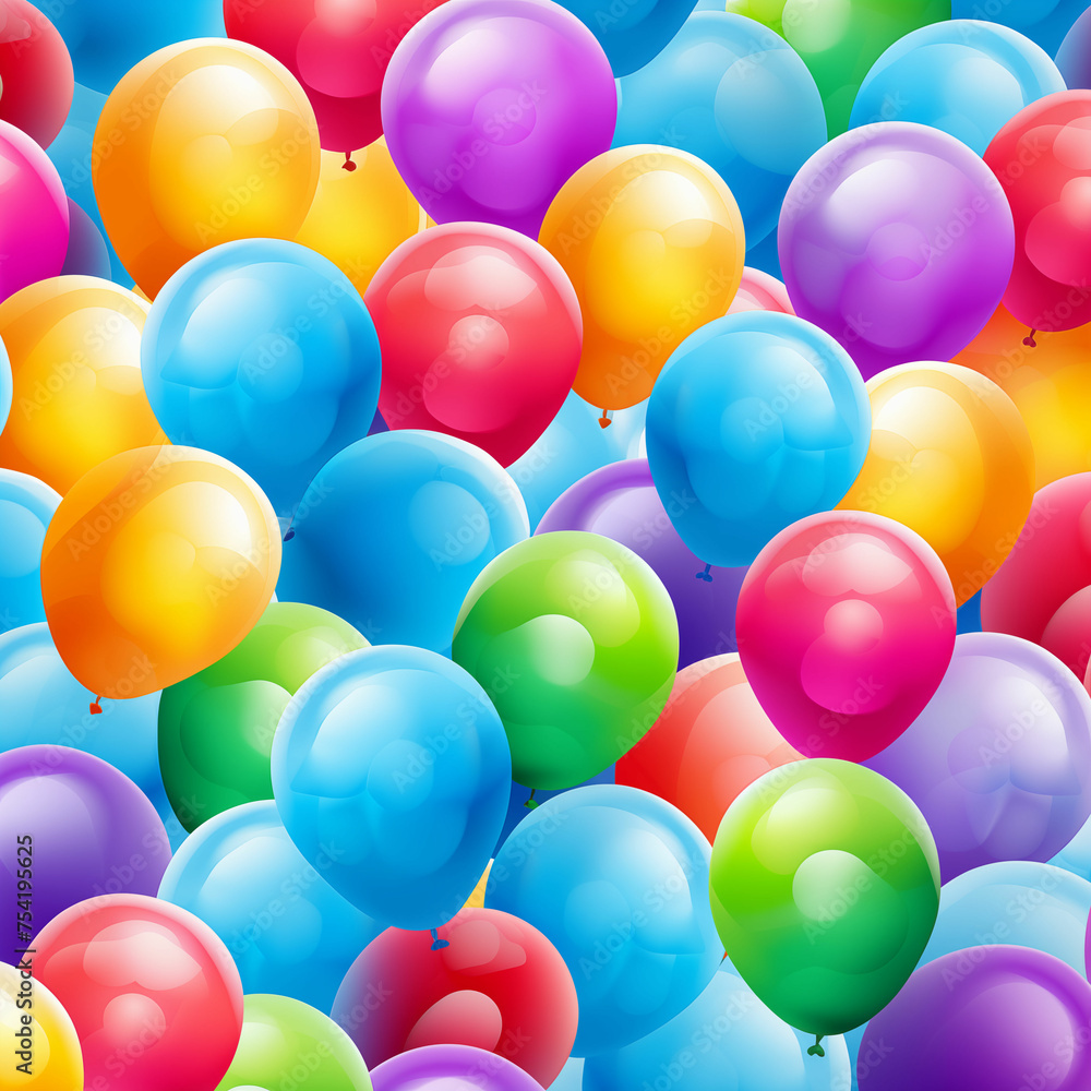 Colorful Balloons Floating in the Air. Generative AI Colorful Balloons Floating in the Air. Generative AI