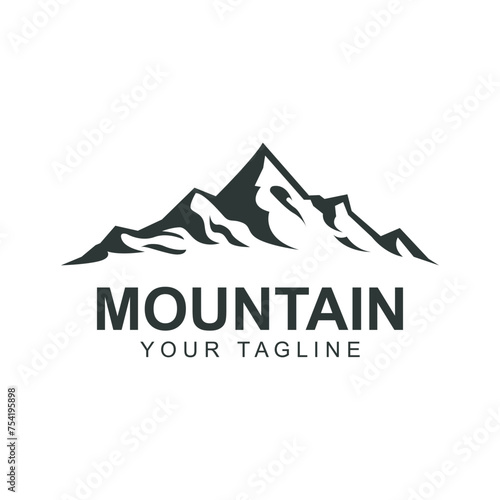 Mountain icon Logo Template Vector illustration design. logo suitable for travel, adventure, wilderness, and brand company