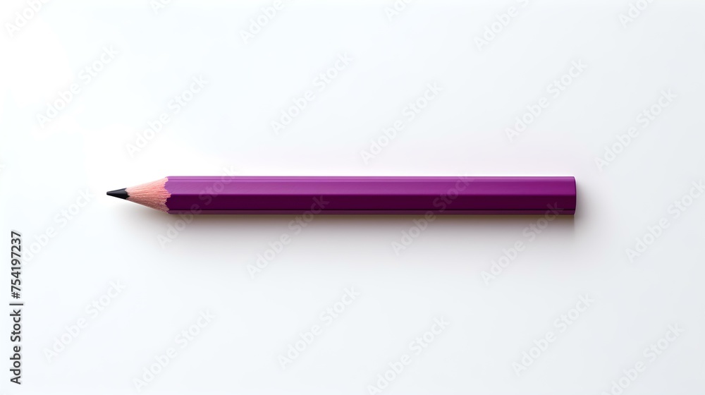 Dark Purple Pencil on a white Background. Education Template with Copy Space Dark Purple Pencil on a white Background. Education Template with Copy Space