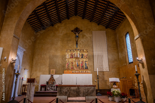 Torre di Palme, Fermo, Marche. Church of Sant'Agostino. the Polyptych by Vittore Crivelli photo