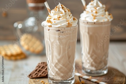 Glass of Whipped Cream and Nuts