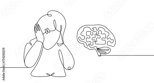 The environment puts pressure on the brain of a girl with autism