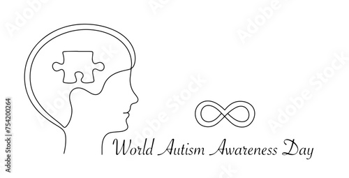 Boy with early childhood autism