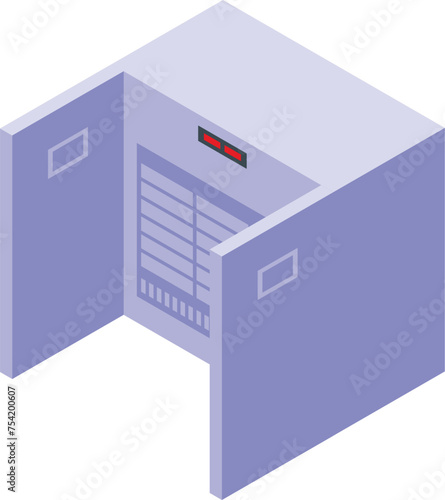 Nature chicken farm box icon isometric vector. Domestic meat. Stable industry