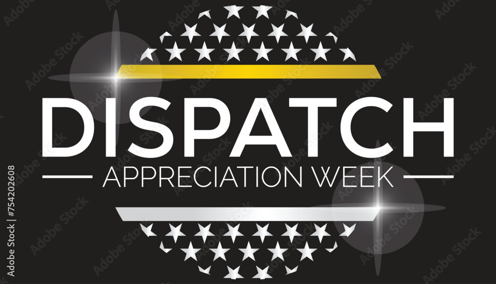 Dispatch appreciation week observed every year in April. Template for