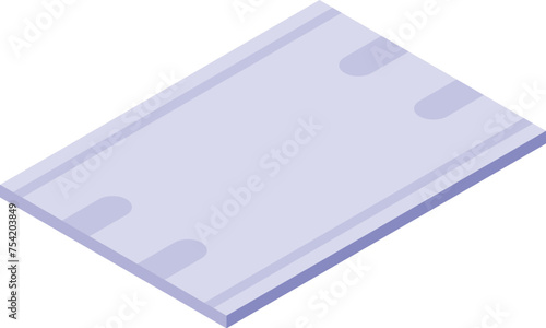 Skin cotton soft icon isometric vector. Clean package. Complexion gentle swab
